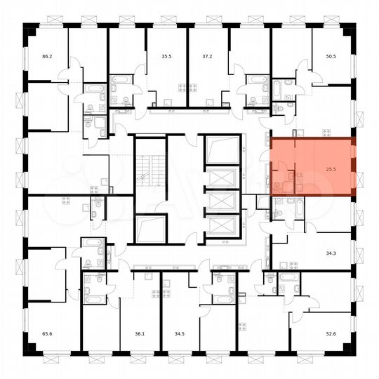 Квартира-студия, 25,5 м², 18/20 эт.