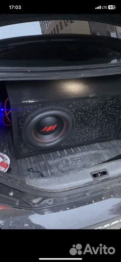 Короб для сабвуфера 12 на трубе