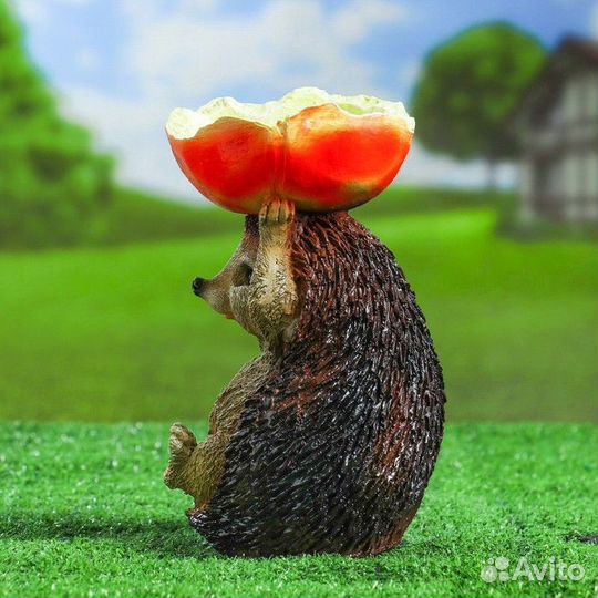 Садовая фигура 'Ежик - поилка' 23см