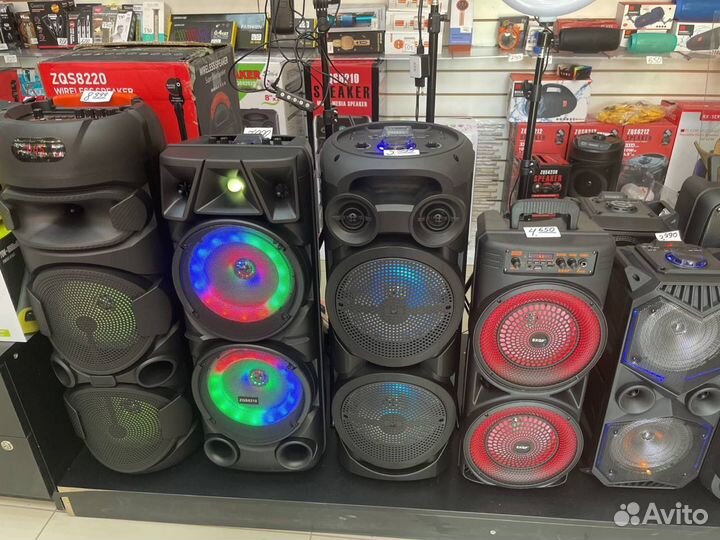 Колонка блютус громкая с караоке ZQS8220