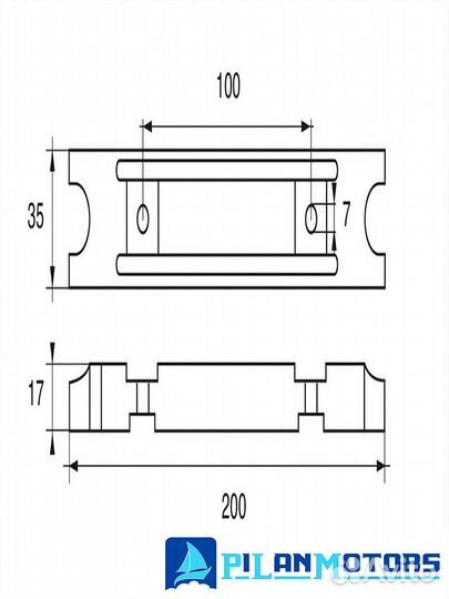 6H1-45251-03 Анод цинковый для Yamaha