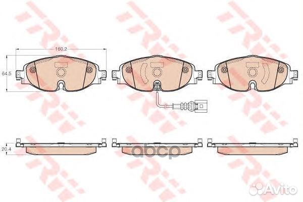Колодки пер.skoda octavia/ VW golf VII 13