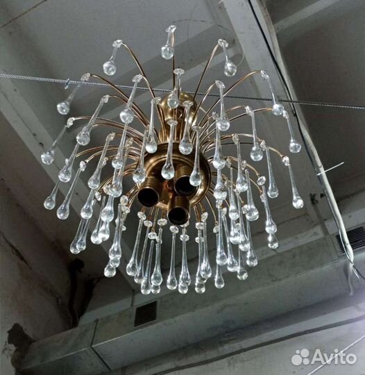 Винтажная хрустальная люстра