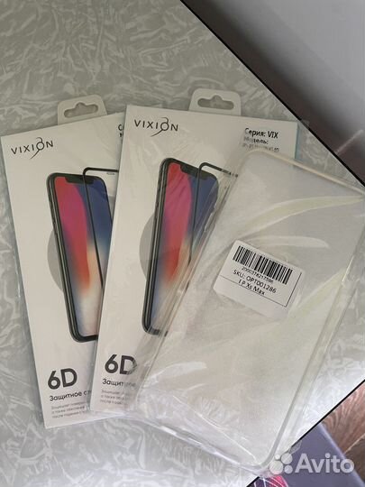 Чехол и защитное стекло iPhone xs max