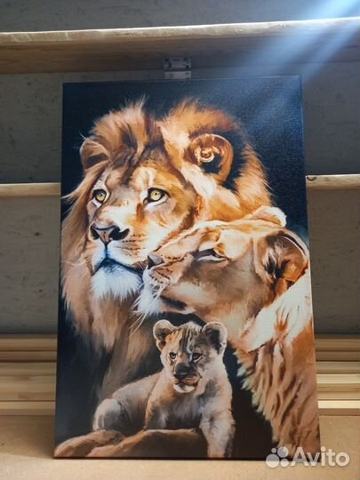 Картина на холсте Семья львов 40*60см
