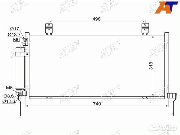 Радиатор кондиционера mitsubishi galant 03-12