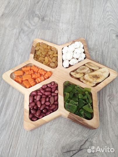 Менажница из дерева на новогодний стол