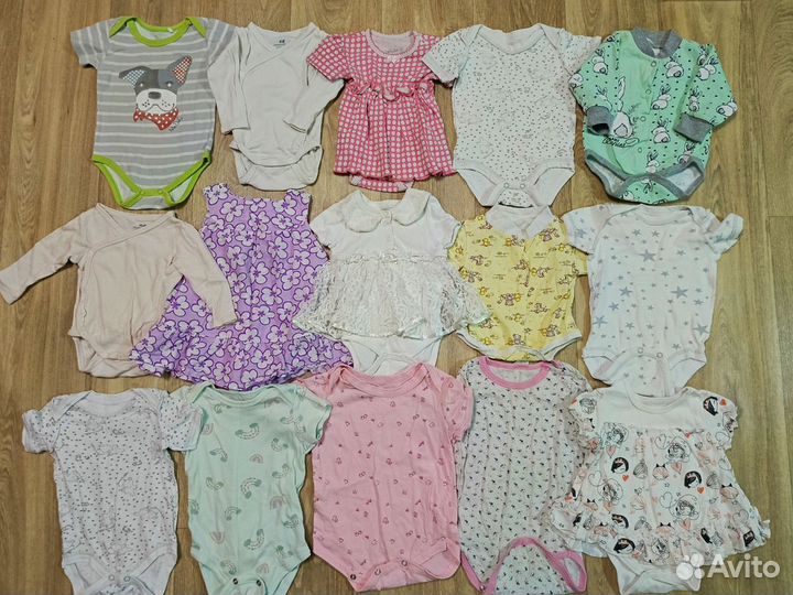 Пакет боди и шапок с 0 до года