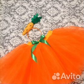 Как сшить платье-костюм морковки для девочки