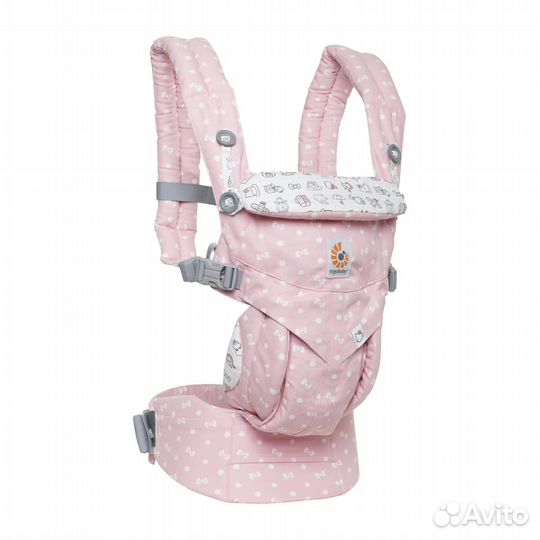 Эргорюкзак omni 360 хаки, синий, розовый