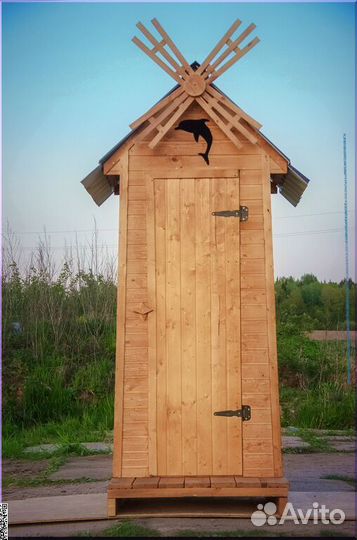 Уличный туалет деревянный BAG336