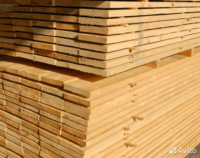 Доски из сосны, естественная влажность