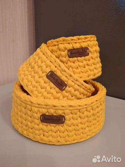 Корзины из трикотажной пряжи