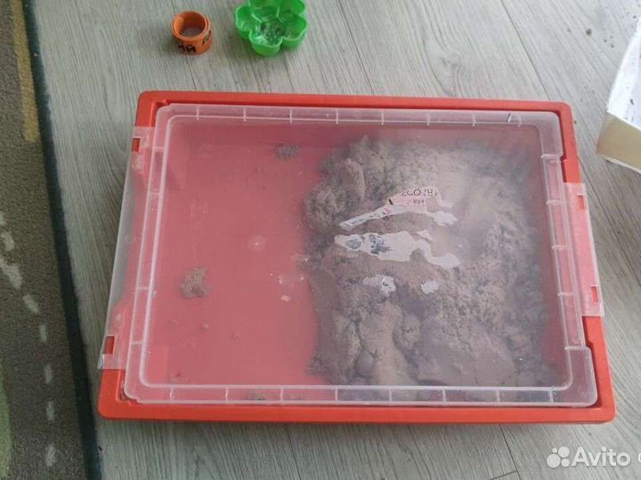 Пластичный кинетический песок в песочнице