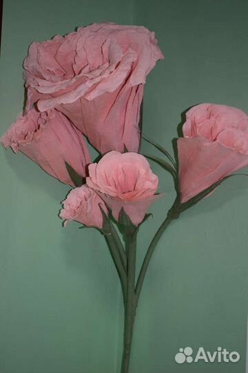 Цветы из гофрированной бумаги