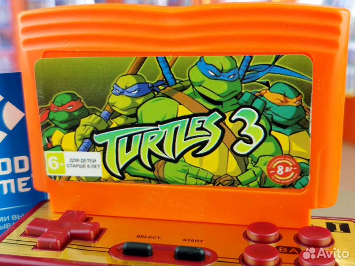Денди 8-bit. Картридж Черепашки-ниндзя 3. Новый