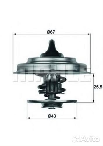 Mahle TX1871 Термостат 71C Typ4105 SK/MK/NG/L Series OM 401/421/441 + A/LA, OM; 402/422/442 + A/LA