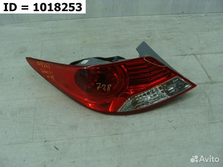 Фонарь задний левый наружный Hyundai Solaris