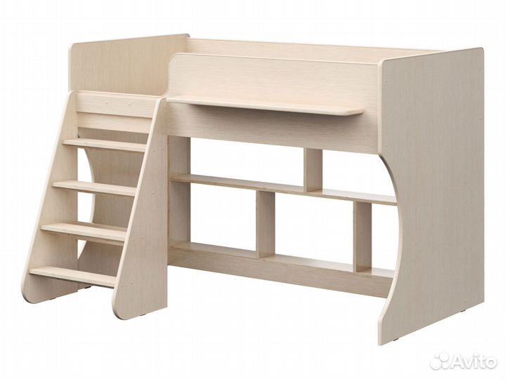 Кровать-чердак Шарни дуб млечный