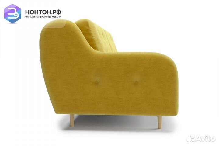 Диван книжка Глосс горчичный