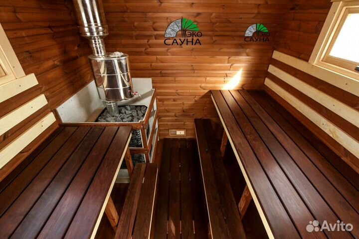 Баня бочка квадро функо 6 Люкс 5м