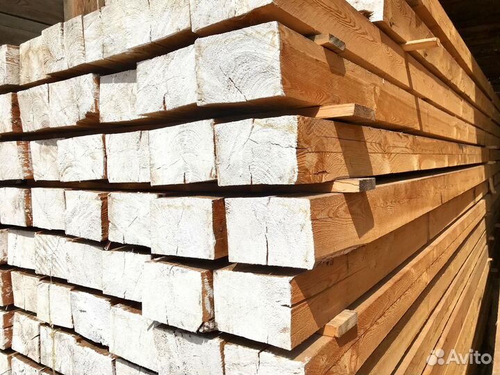 Строганный брус лиственница 190х190мм, гост