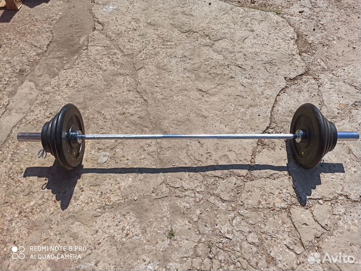 Штанга олимпийская 80 кг MB Barbell, 180 см, D 50