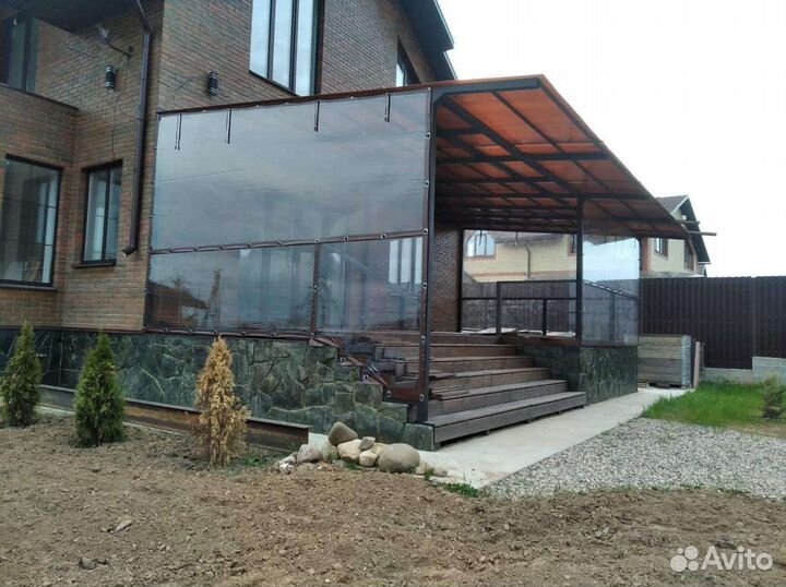 Мягкие окна на беседку