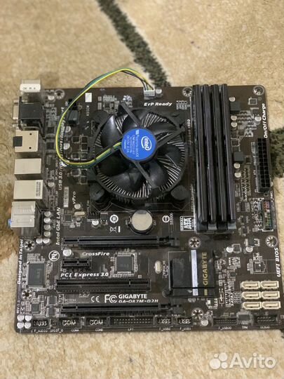 Комплект i5-4460, ddr3 8gb, gigabyte GA-Q87M-D2H