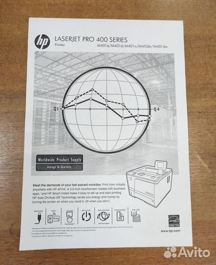 Принтер HP LaserJet Pro 400 M401D, A4