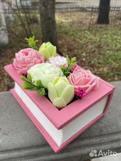 Подарочный набор мыло ручной работы букет из мыла