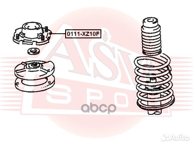 Опора амортизатора перед Asva 0111-XZ10F 0111-X