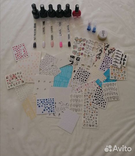 Продам гель лаки, уф лампу, наклейки