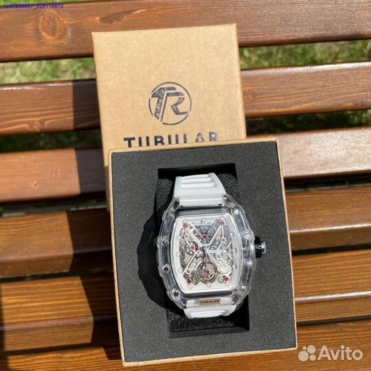 Мужские часы Tubular белые (Арт.85697)