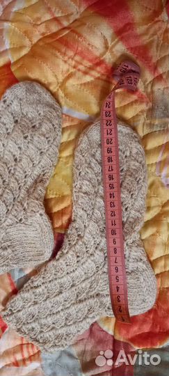 Носки шерстяные ажурные