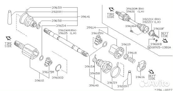Шрус Nissan NP300 