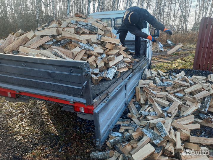Дрова березовые колотые мешками