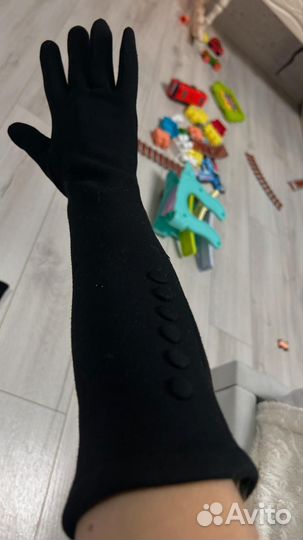 Перчатки тёплые длинные