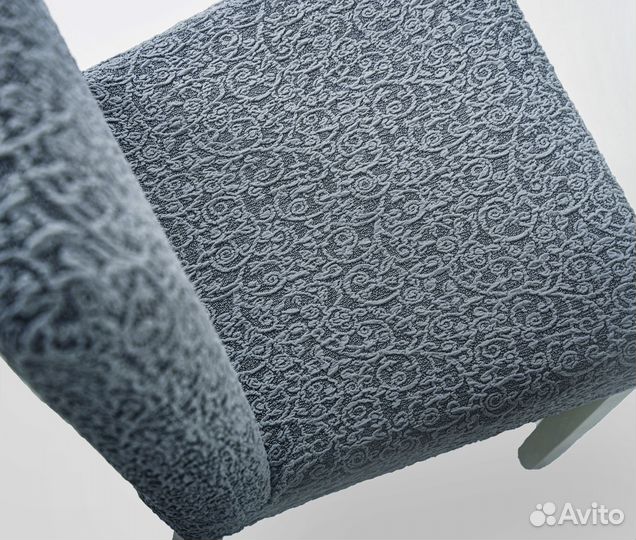 Набор чехлов для стульев со спинкой 6 шт, Серый