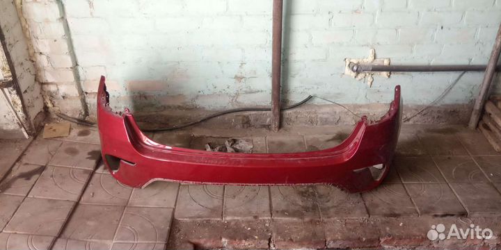 Бампер задний KIA RIO 2017 красный