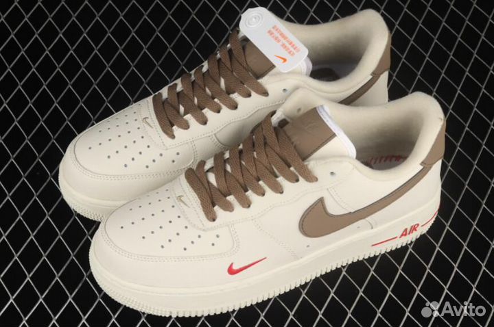 Кроссовки Nike Air Force White Brown