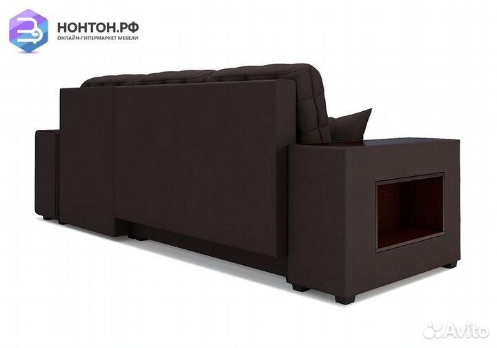 Угловой диван еврокнижка Мадрид микровельвет корич