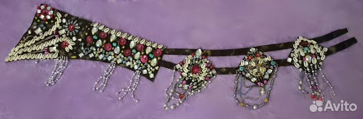 Сценический декоративный пояс для восточных танцев