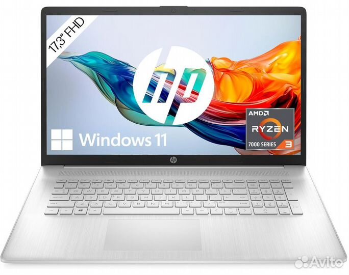 Ноутбук HP 17.3 Ryzen 3 7320U 8GB SSD 256