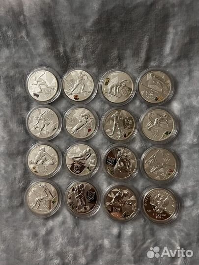 Копия серебряных монет (3 рубля) Олимпиада 2014