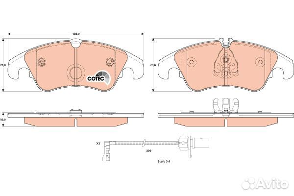 Колодки тормозные audi A6/allroad/S6/A7 (1LA/1LJ)