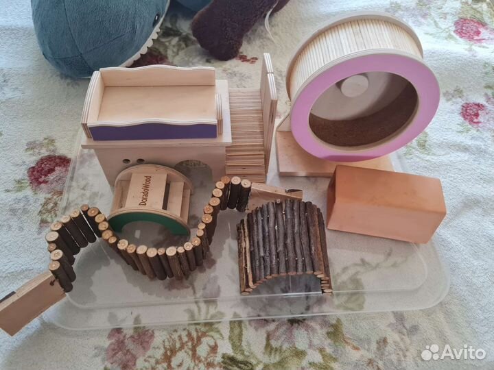 Домик/колесо/мостики/тоннель/шар для хомяка