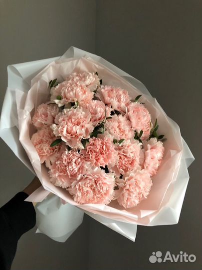 Букет цветов из гвоздик