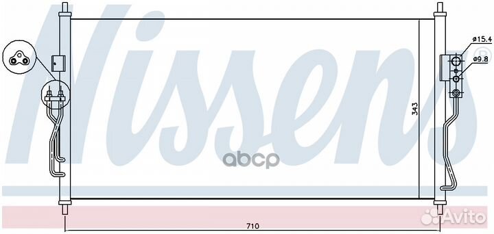 NS940363 радиатор конд. Nissan Almera 1.6i 06