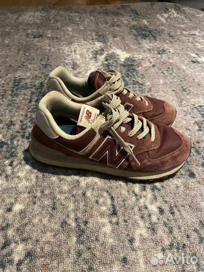 Кроссовки new balance 574 red, размер 40,5 (RU)